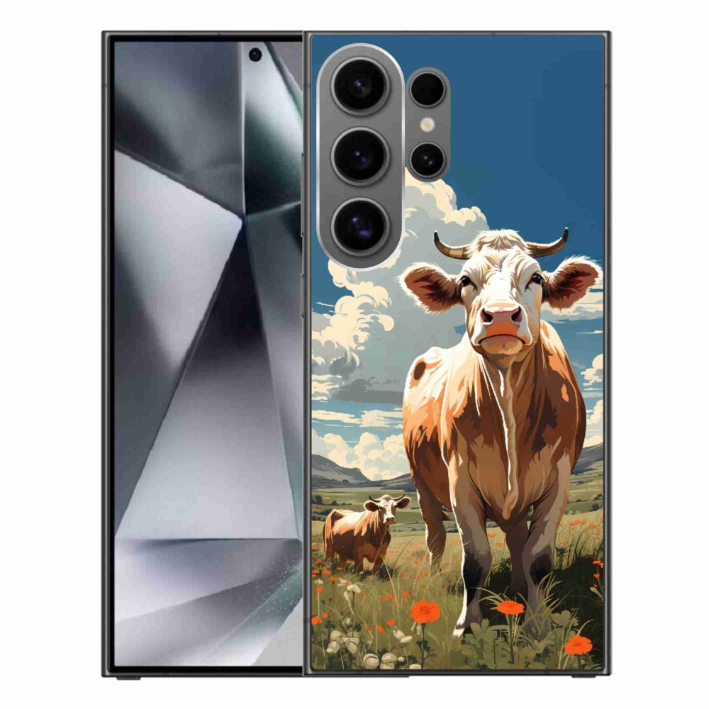 Gélový kryt mmCase na Samsung Galaxy S24 Ultra - kravy na lúke