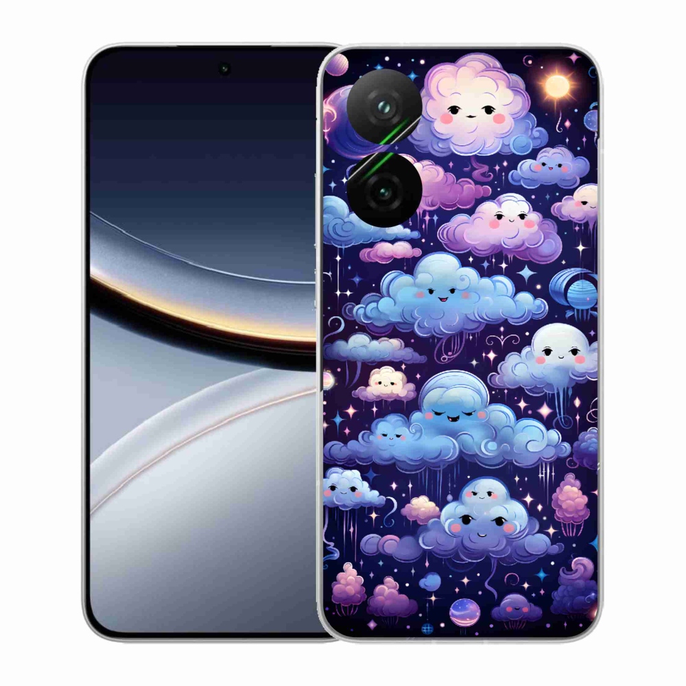 Gélový kryt mmCase na Xiaomi Poco F7 5G - mráčiky