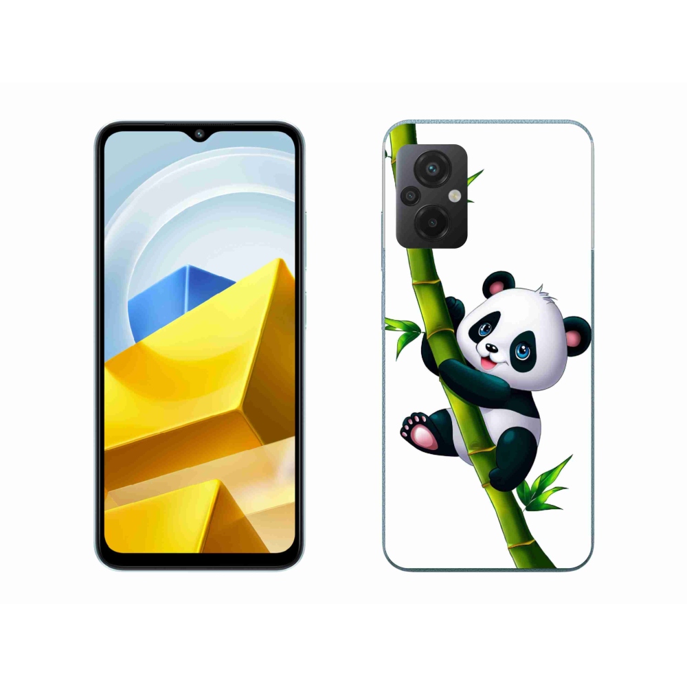 Gélový kryt mmCase na Xiaomi Poco M5 4G - panda na bambuse