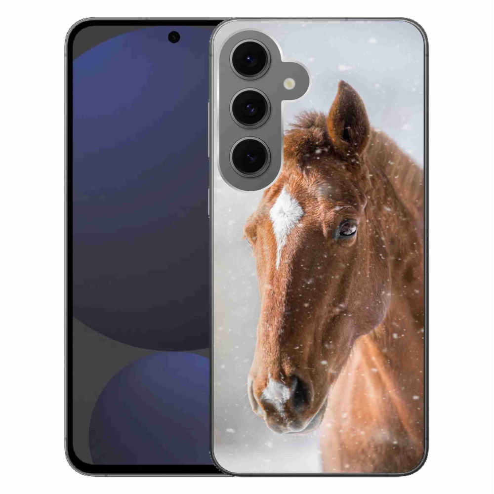 Gélový kryt mmCase na Samsung Galaxy S24 FE - hnedý kôň 2