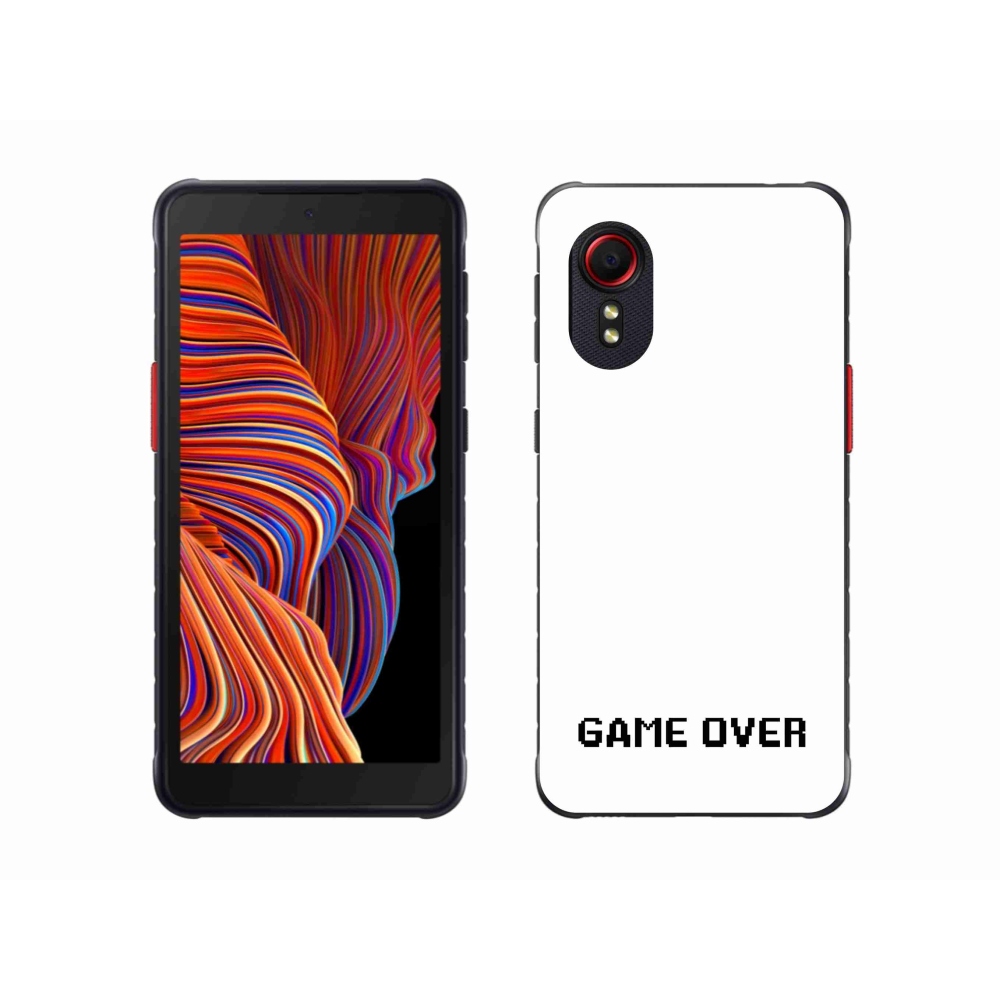Gélový kryt mmCase na Samsung Galaxy Xcover 5 - game over biele pozadie