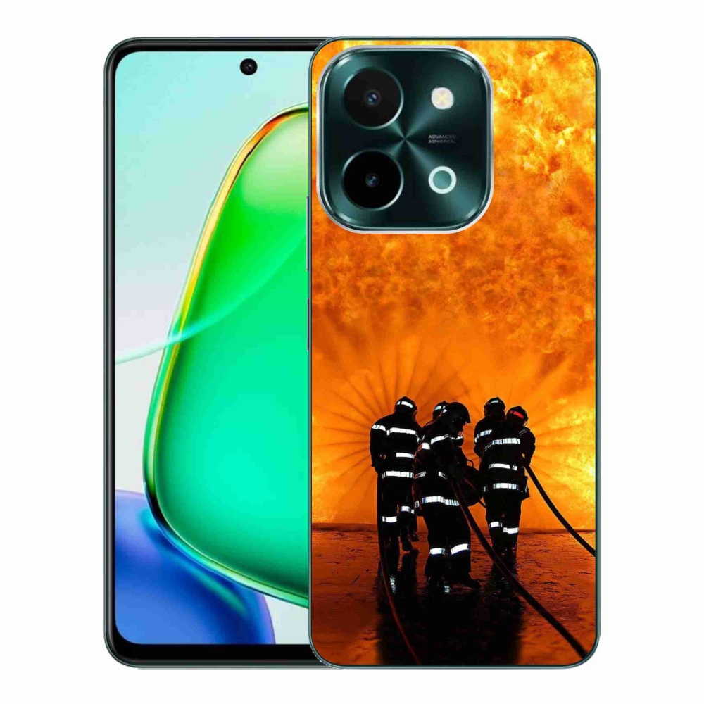 Gélový kryt mmCase na Vivo Y28 - požiar