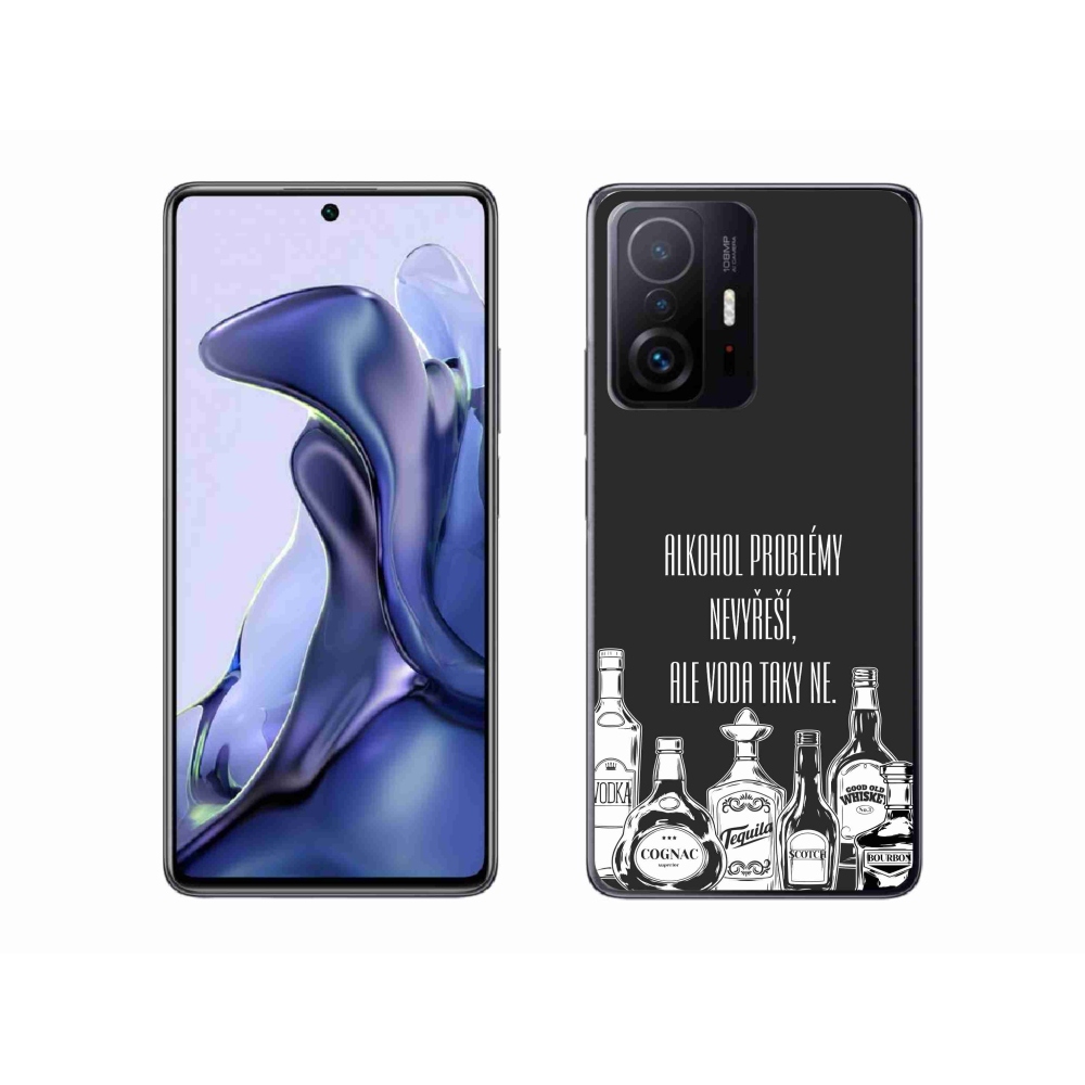 Gélový kryt mmCase na Xiaomi 11T - vtipný text čierne pozadie