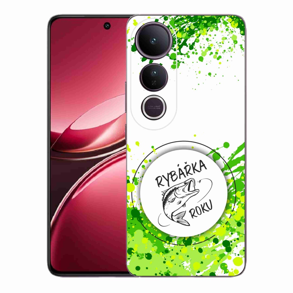 Gélový kryt mmCase na Vivo V50 Lite 4G/5G - rybárka roka biele pozadie
