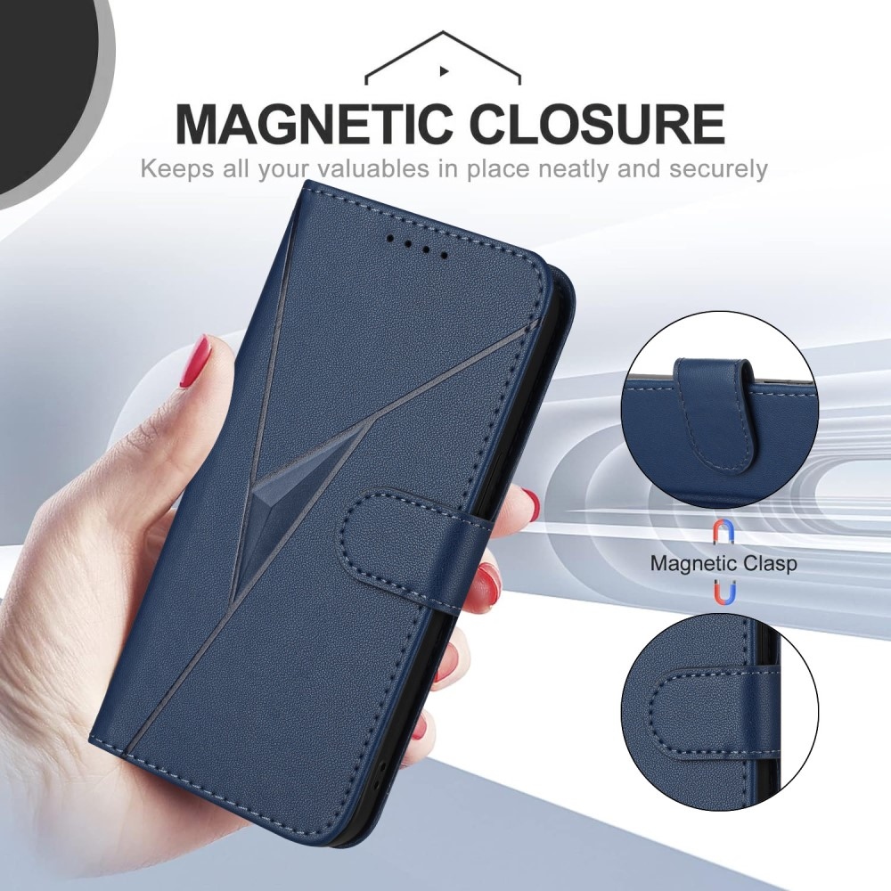 Triangles knižkové puzdro na Honor 400 Lite - modré