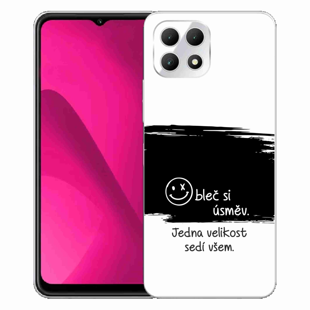 Gélový kryt mmCase na T-Mobile T Phone 2 - vtipný text 8 čiernobiele pozadie