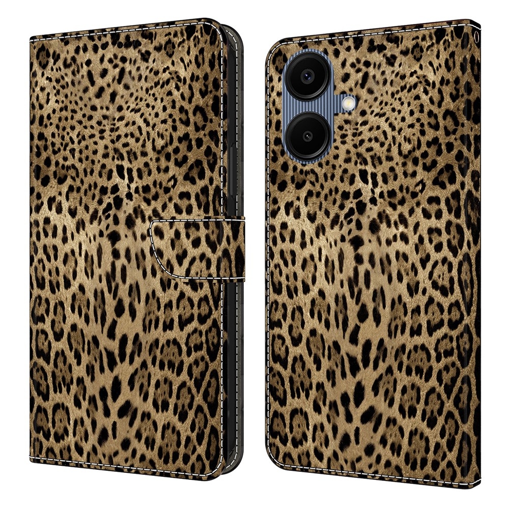 Smooth knižkové púzdro na Samsung Galaxy A07 4G - leopardí vzor 1