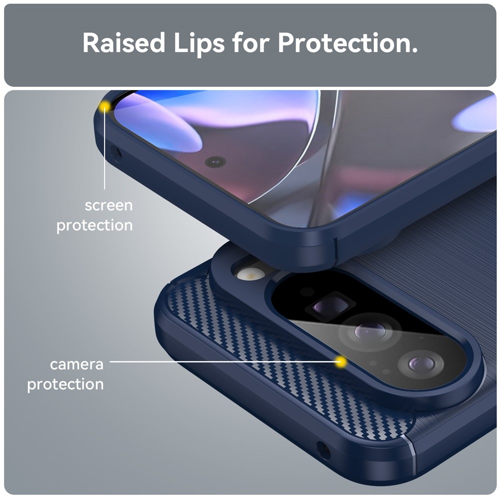 Carbon odolný gélový obal na Google Pixel 10 Pro XL - modrý