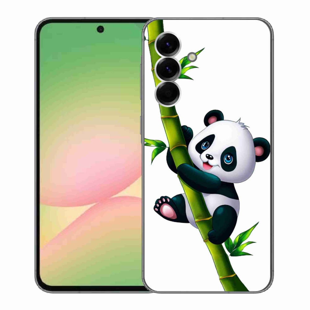 Gélový kryt mmCase na Samsung Galaxy A56 5G - panda na bambuse