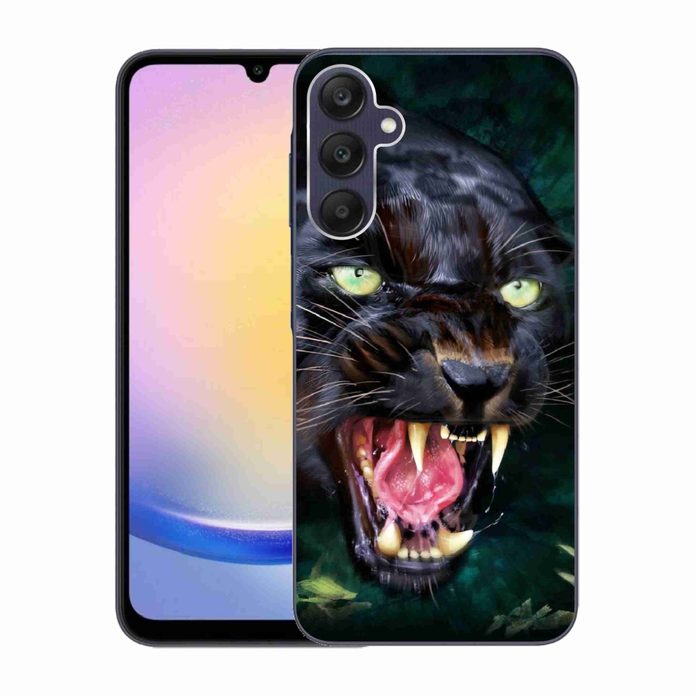 Gélový kryt mmCase na Samsung Galaxy A25 5G - rozzúrený čierny panter