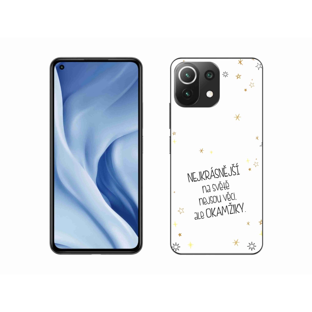 Gélový kryt mmCase na Xiaomi 11 Lite 5G NE - citát 4 biele pozadie