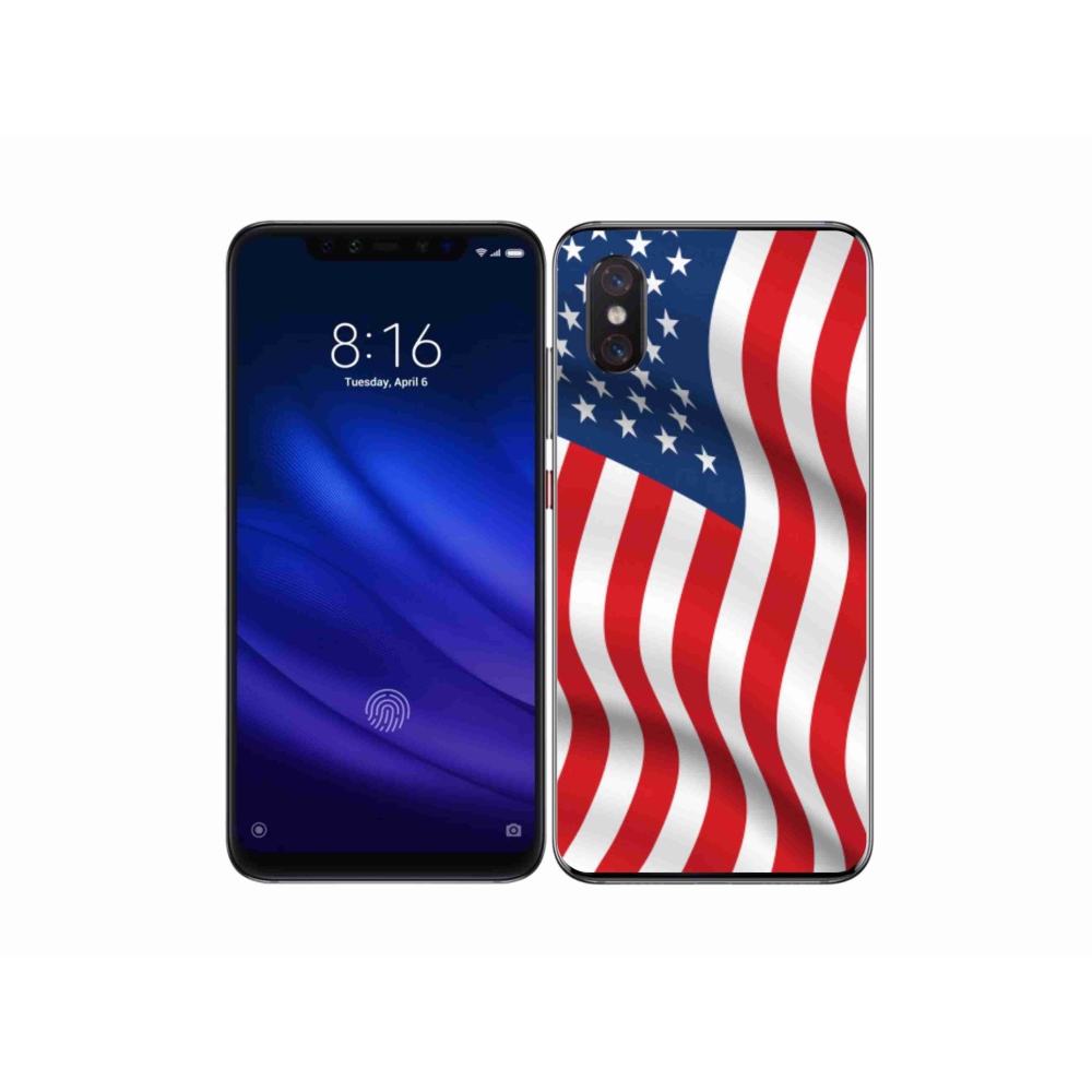 Gélový kryt mmCase na mobil Xiaomi Mi 8 Pro - USA vlajka