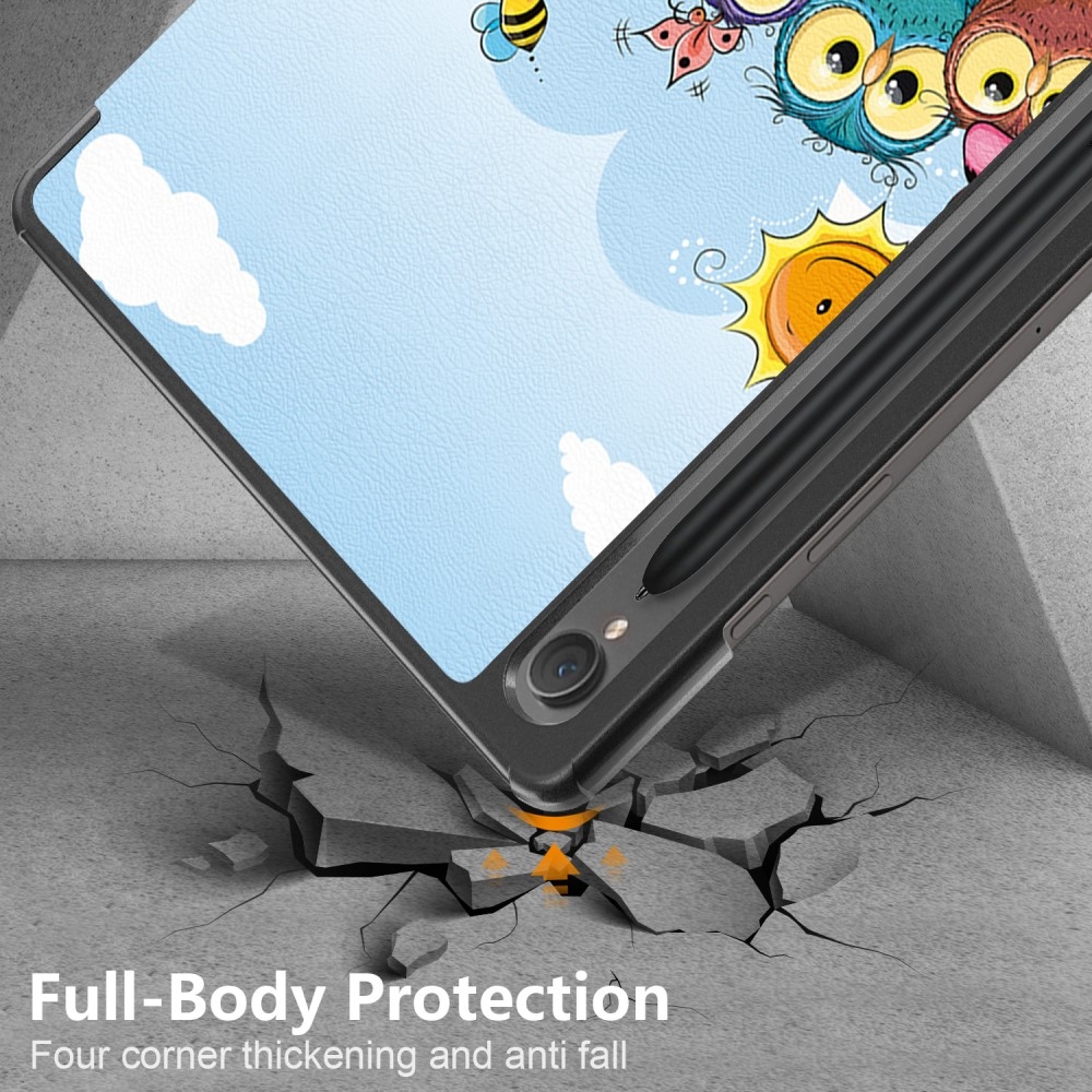 Print chytré zatváracie púzdro na Samsung Galaxy Tab S9 FE - zvieratká