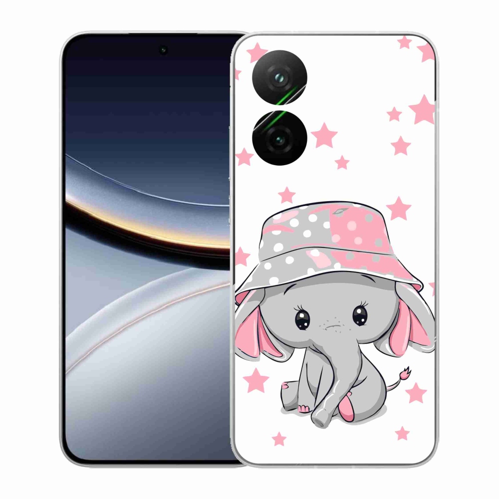 Gélový kryt mmCase na Xiaomi Poco F7 5G - ružový slon