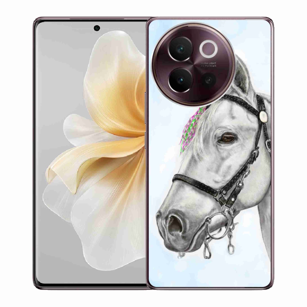 Gélový kryt mmCase na Vivo V40 Lite 5G - biely kôň 1