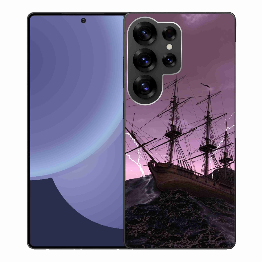 Gélový kryt mmCase na Samsung Galaxy S25 Ultra - loď v búrke