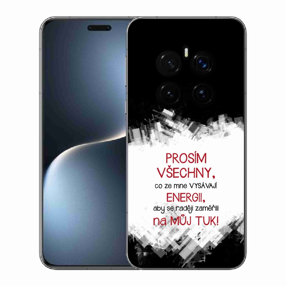 Gélový kryt mmCase na Honor Magic 7 Pro 5G - vtipný text 1 červený