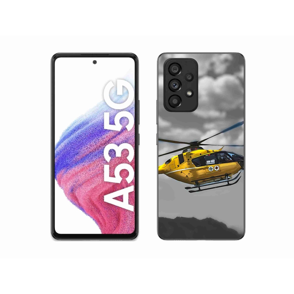 Gélový kryt mmCase na Samsung Galaxy A53 5G - žltá helikoptéra