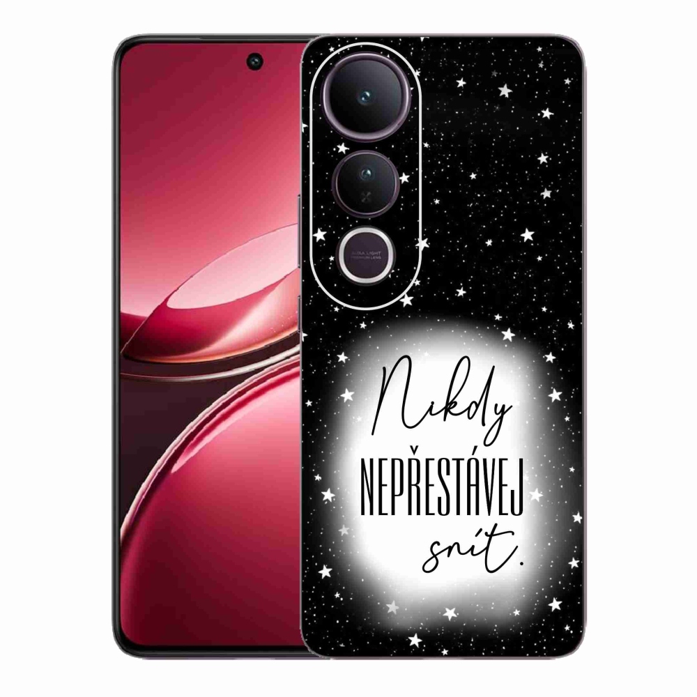 Gélový kryt mmCase na Vivo V50 Lite 4G/5G - citát 1 bieločierne pozadie