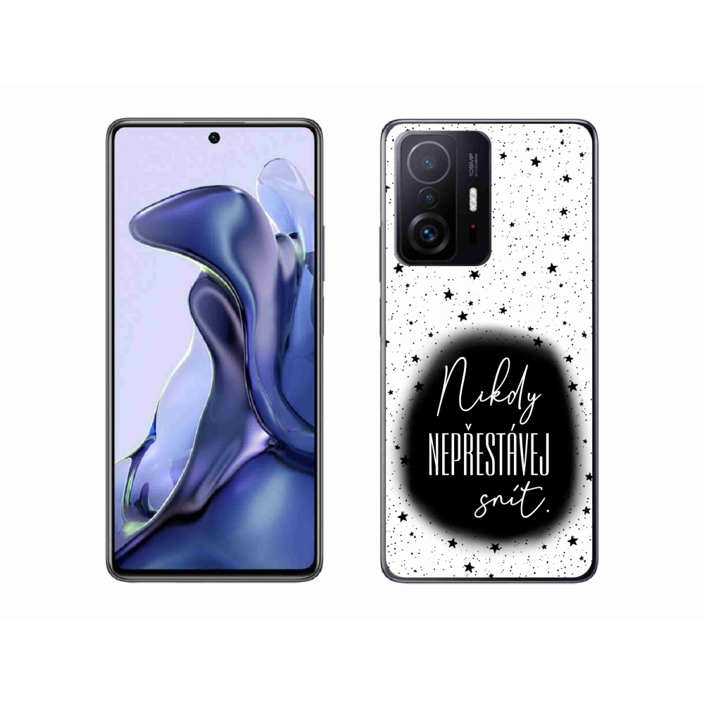Gélový kryt mmCase na Xiaomi 11T - citát 1 čiernobiele pozadie