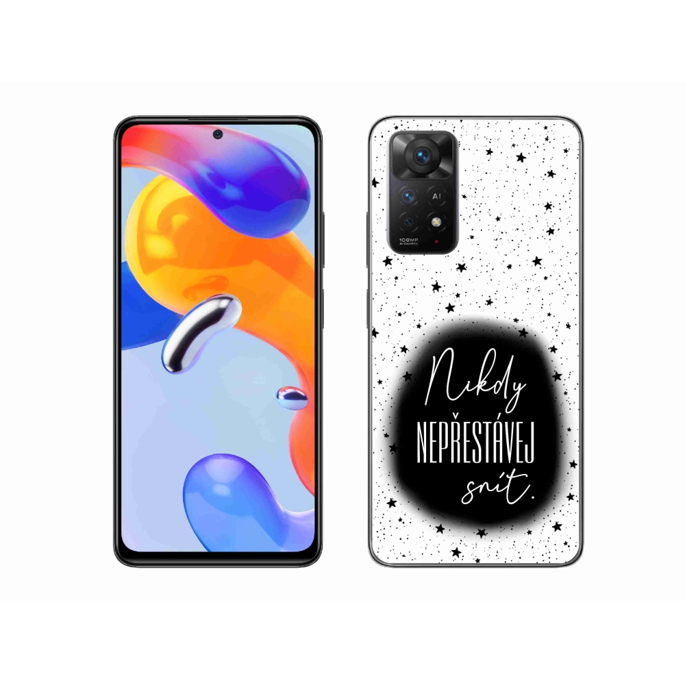 Gélový kryt mmCase na Xiaomi Redmi Note 11 Pro 4G/5G - citát 1 čiernobiele pozadie