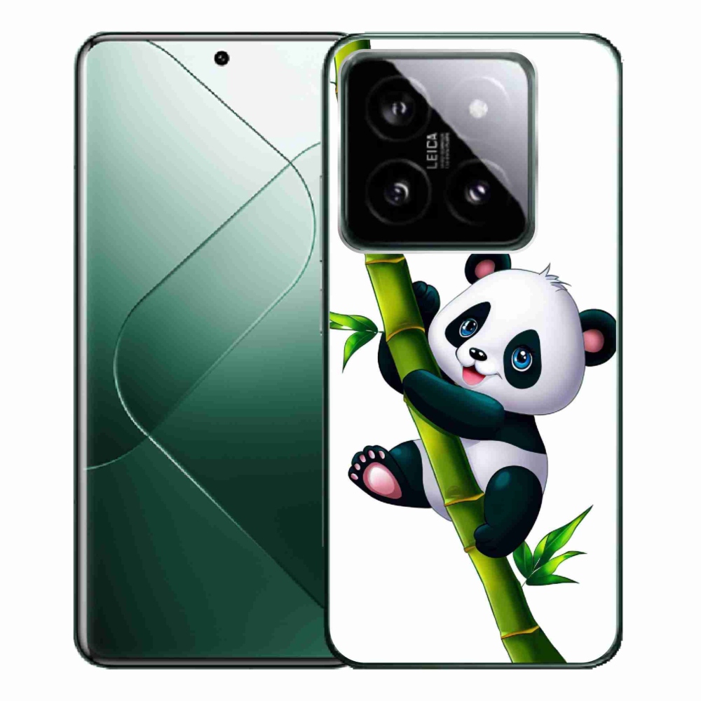 Gélový kryt mmCase na Xiaomi 14 Pro - panda na bambuse