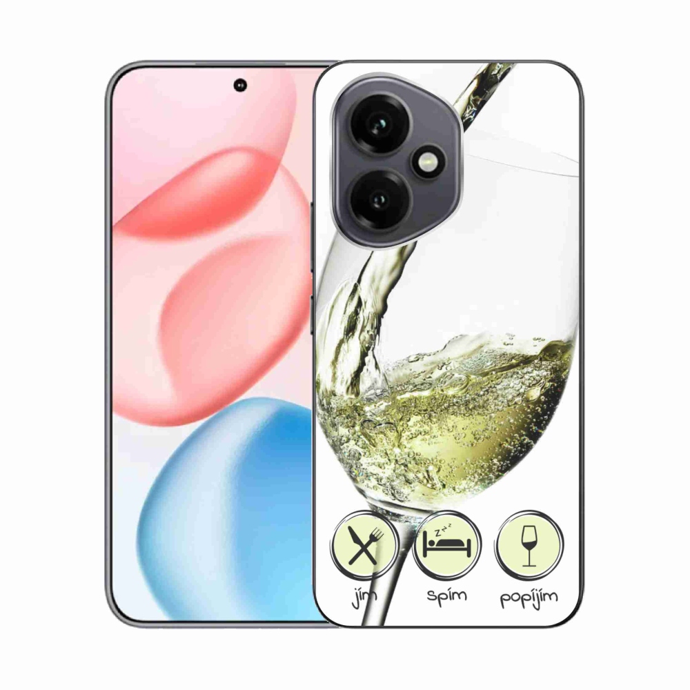 Gélový kryt mmCase na Honor 400 - pohár vína bielej