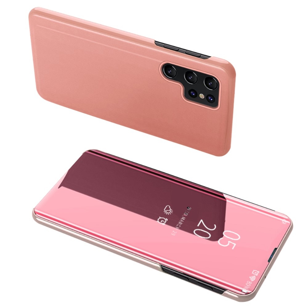 Clear zatvárací kryt s priehľadným predkom na Samsung Galaxy S24 Ultra - ružovozlatý