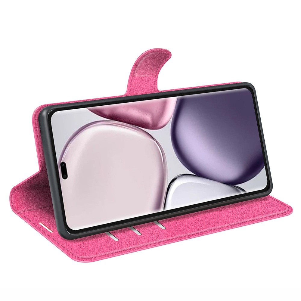 Litchi knižkové púzdro na Honor Magic 7 Lite 5G - rose