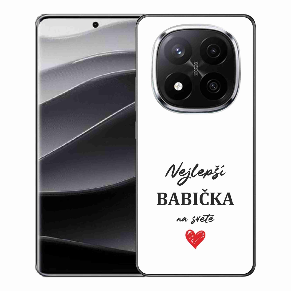 Gélový kryt mmCase na Xiaomi Redmi Note 14 Pro+ 5G - najlepšia babička 1 biele pozadie