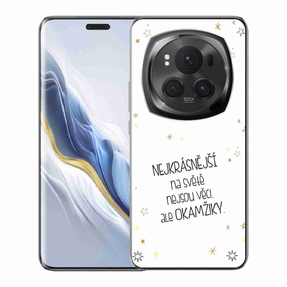 Gélový kryt mmCase na Honor Magic 6 Pro 5G - citát 4 biele pozadie
