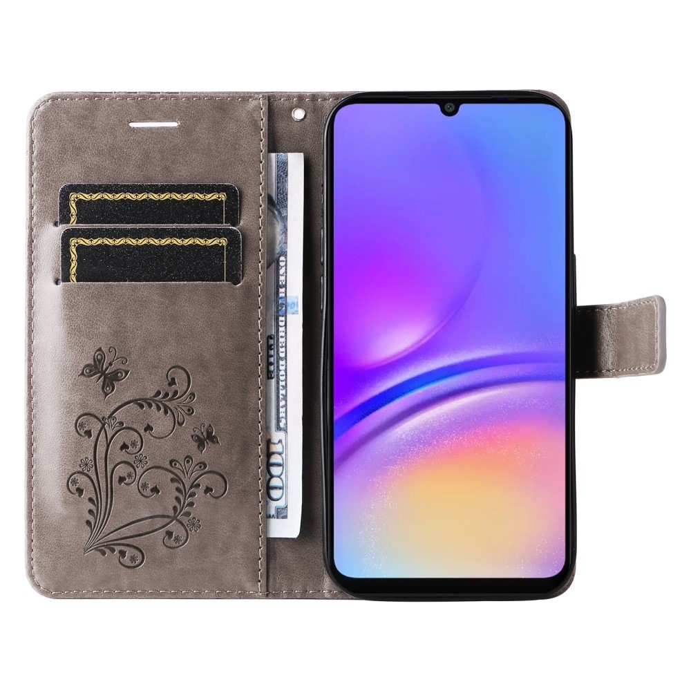 Big Butterfly knižkové púzdro na Samsung Galaxy A06 4G - šedé