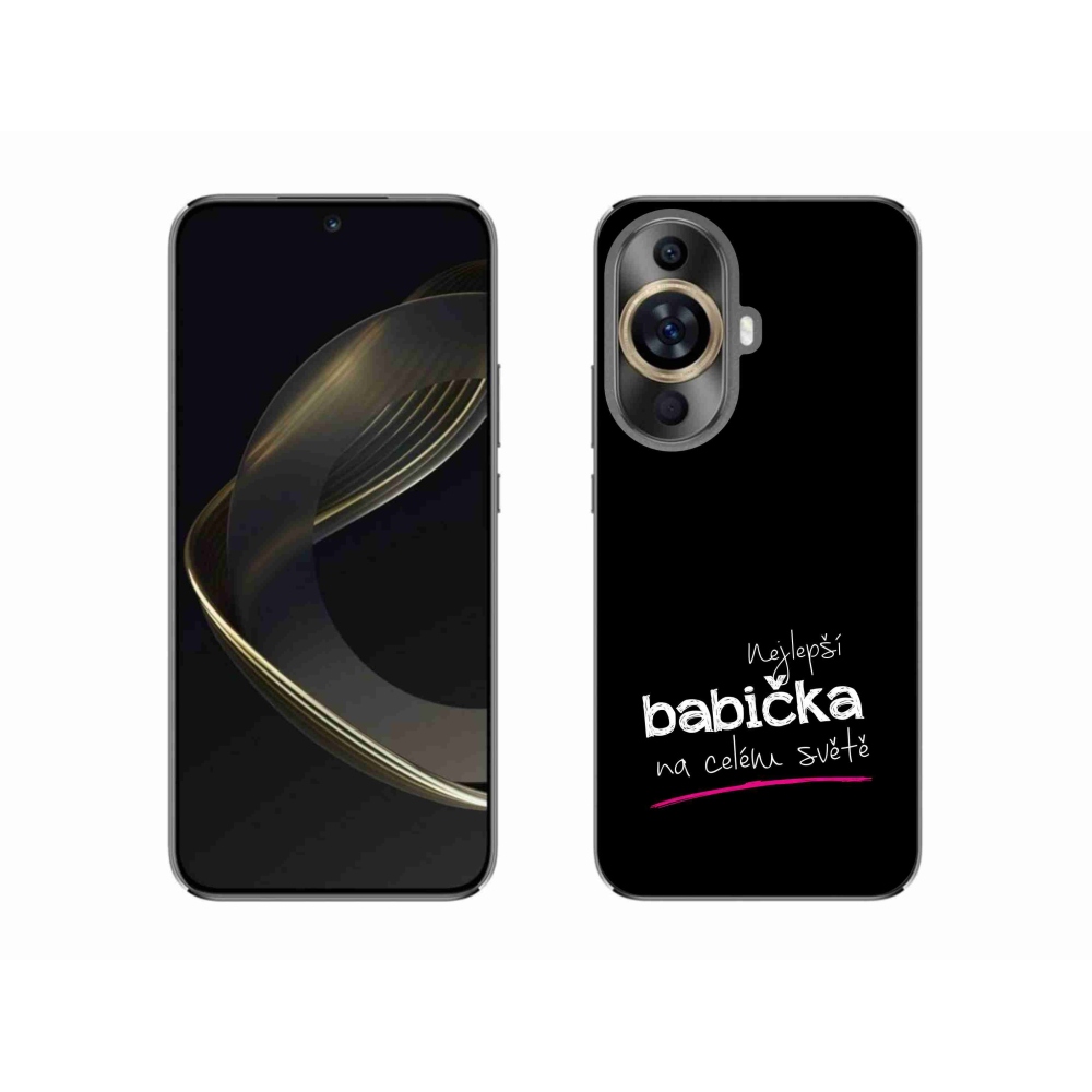 Gélový kryt mmCase na Huawei Nova 11 - najlepšia babička 4 čierne pozadie