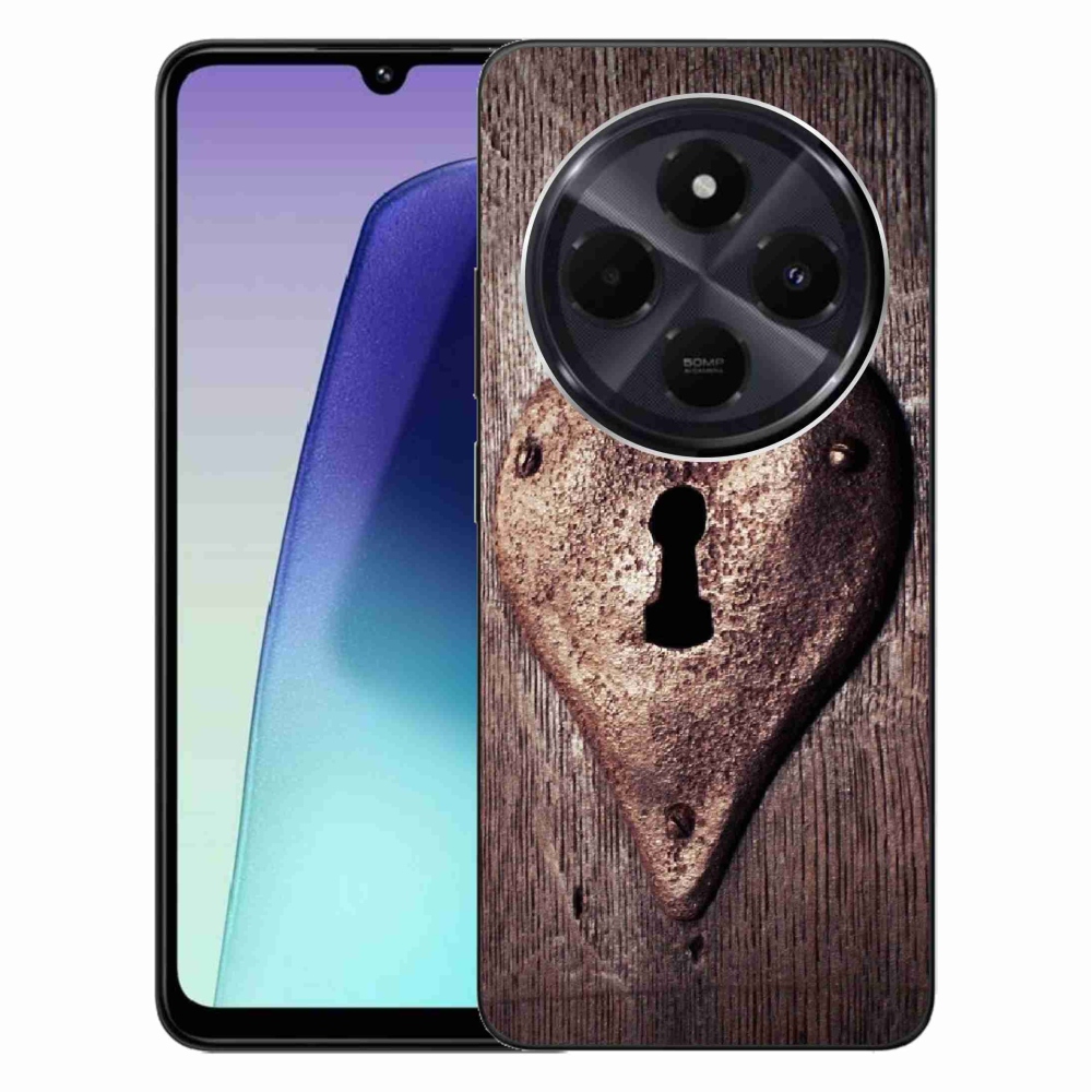 Gélový kryt mmCase na Xiaomi Redmi 14C/Poco C75 - zámok v tvare srdca