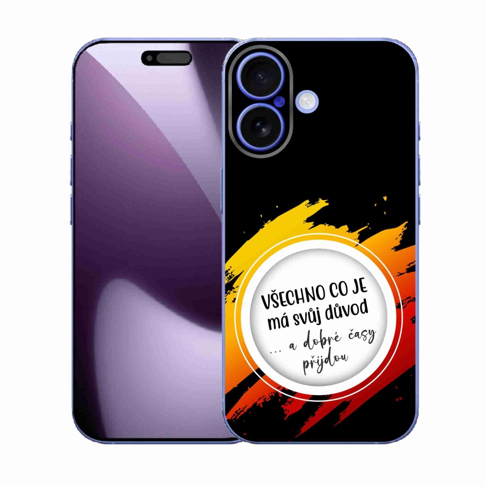 Gélový kryt mmCase na iPhone 17 - citát 3 čierne pozadie