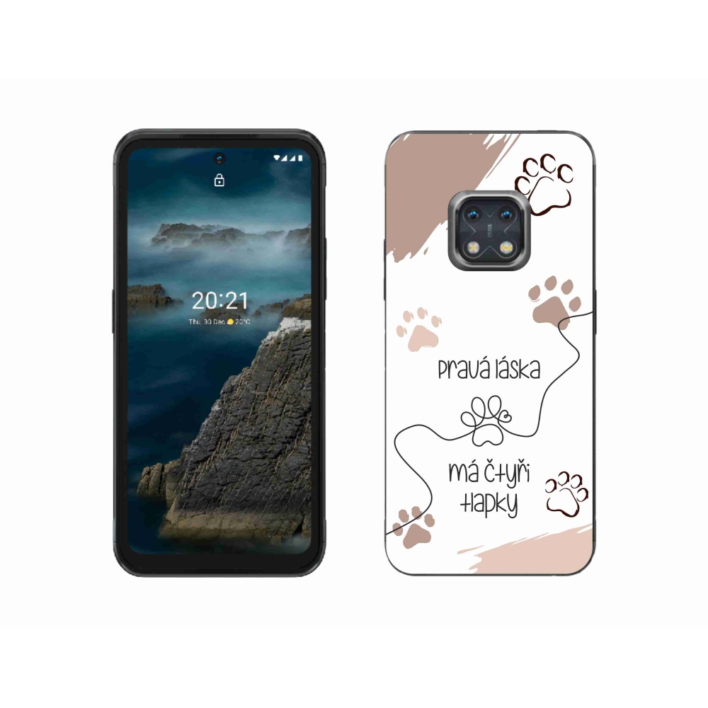 Gélový kryt mmCase na Nokia XR20 - psí motív 1 biele pozadie