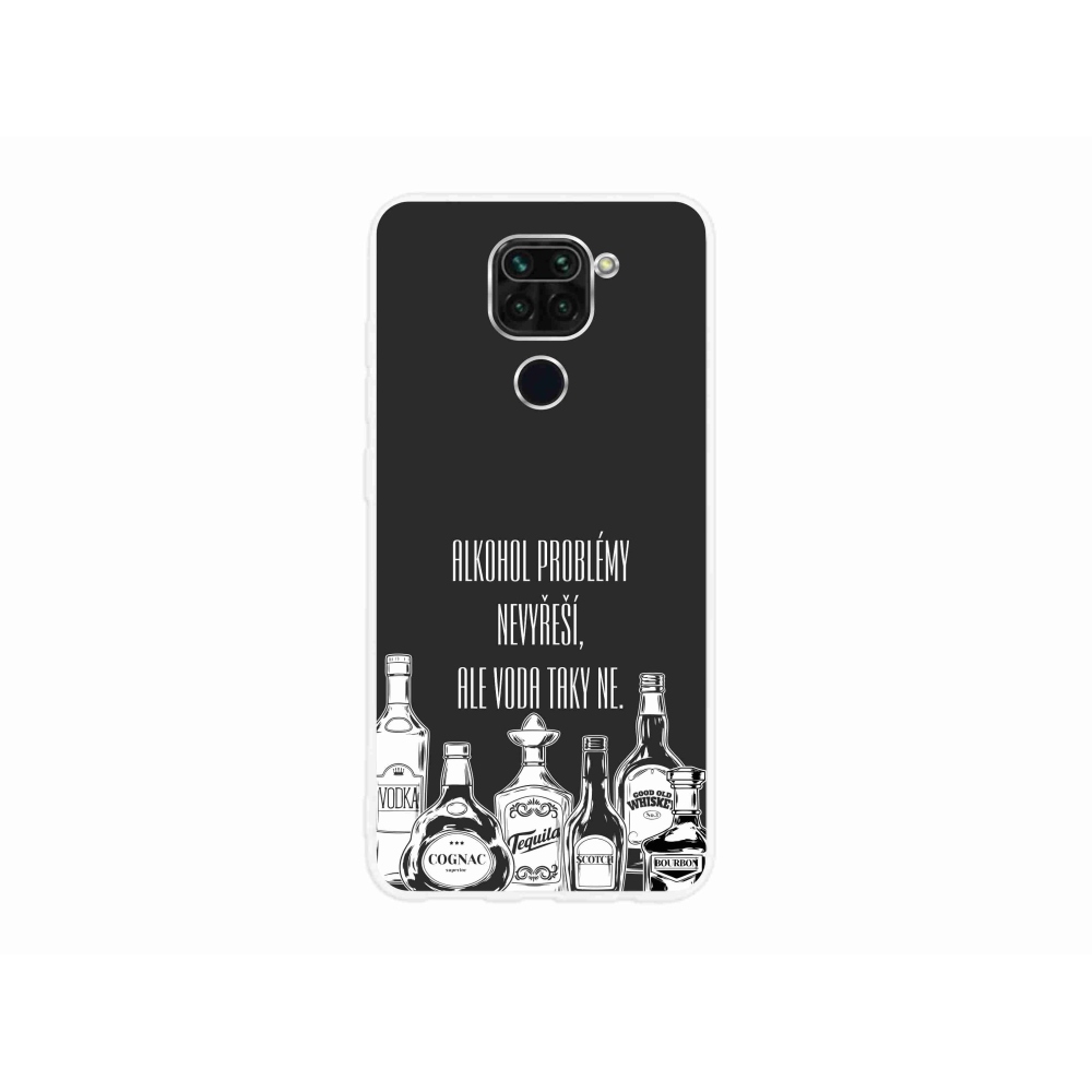 Gélový kryt mmCase na Xiaomi Redmi Note 9 - vtipný text čierne pozadie