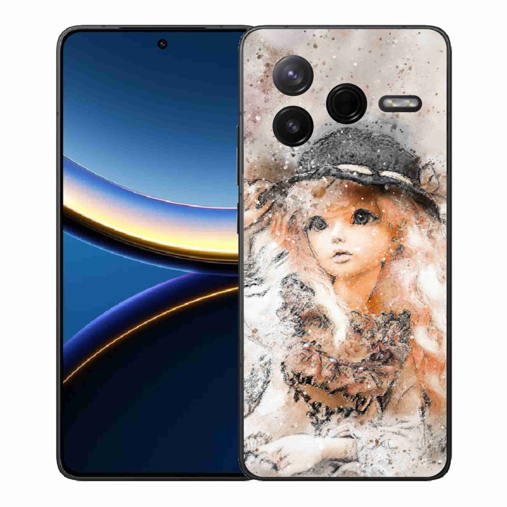 Gélový kryt mmCase na Xiaomi Poco F7 Pro - dievčatko s klobúkom