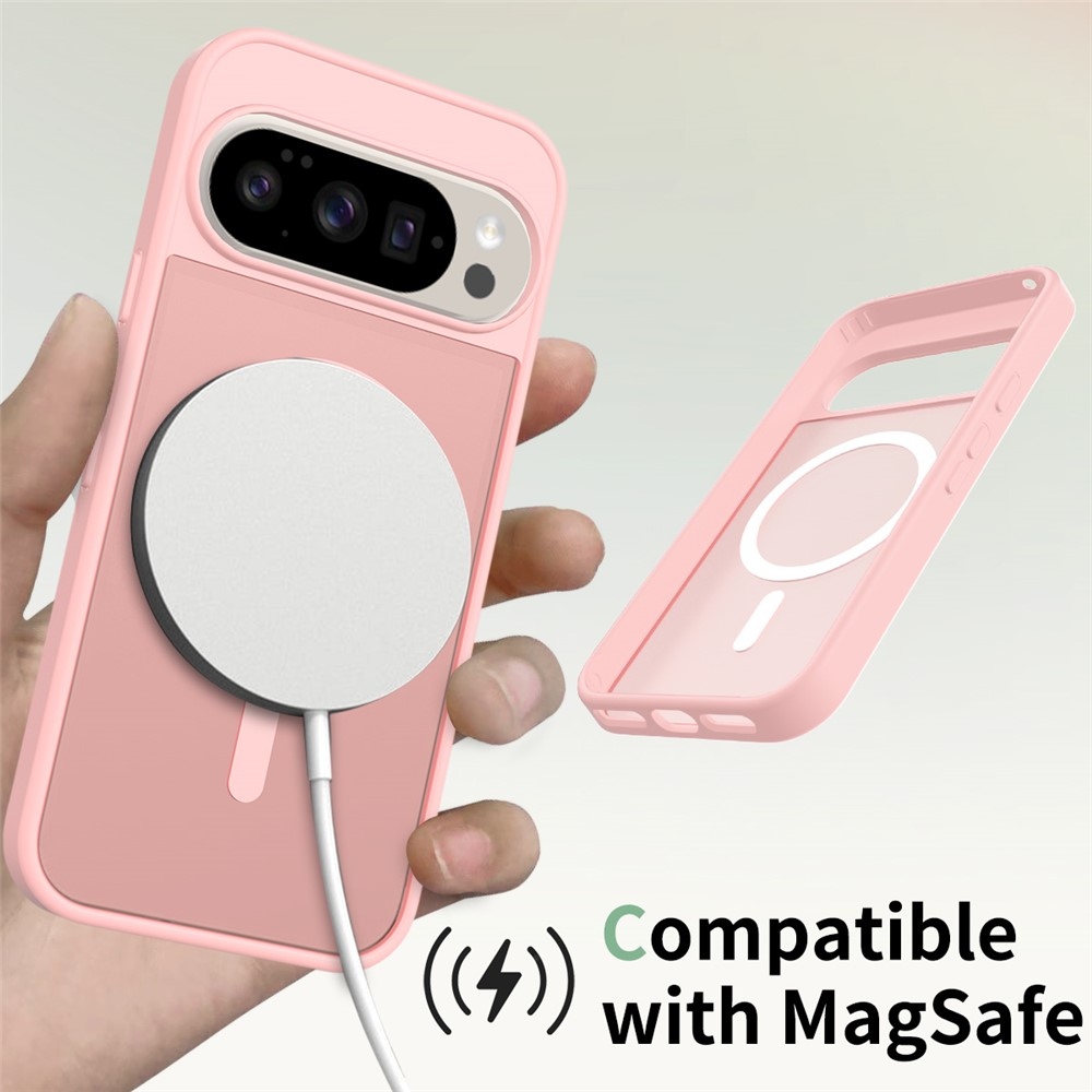 Skin gélový obal s pevným chrbtom a podporou MagSafe na Google Pixel 10 Pro/Pixel 10 - ružový