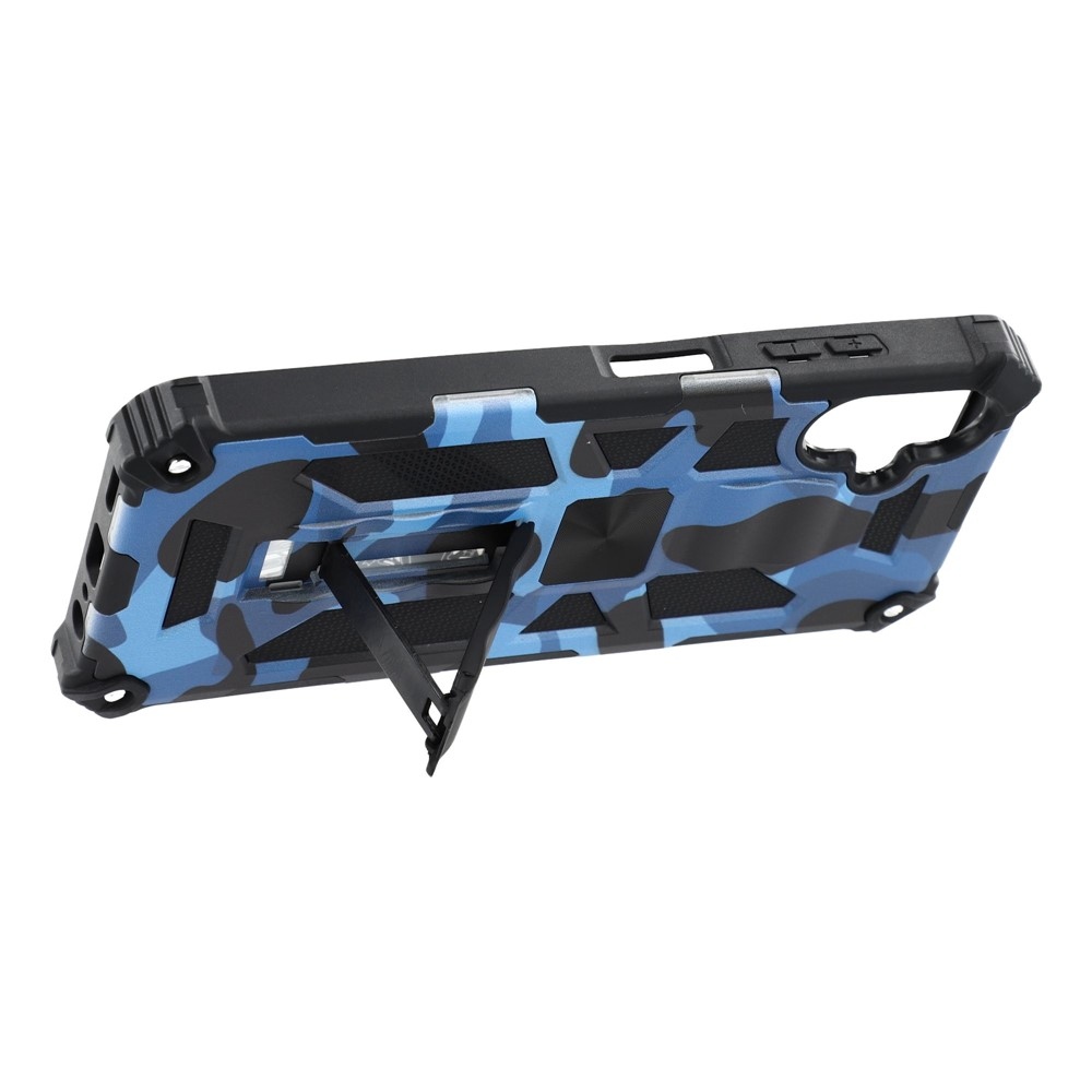 Camouflage odolný kryt na Samsung Galaxy A07 4G - modrý
