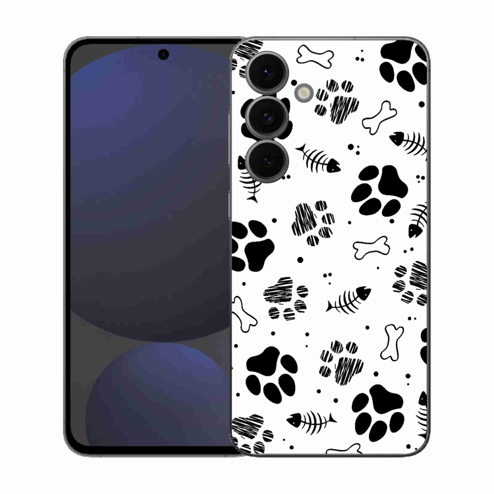 Gélový kryt mmCase na Samsung Galaxy S25 FE - psie labky 1