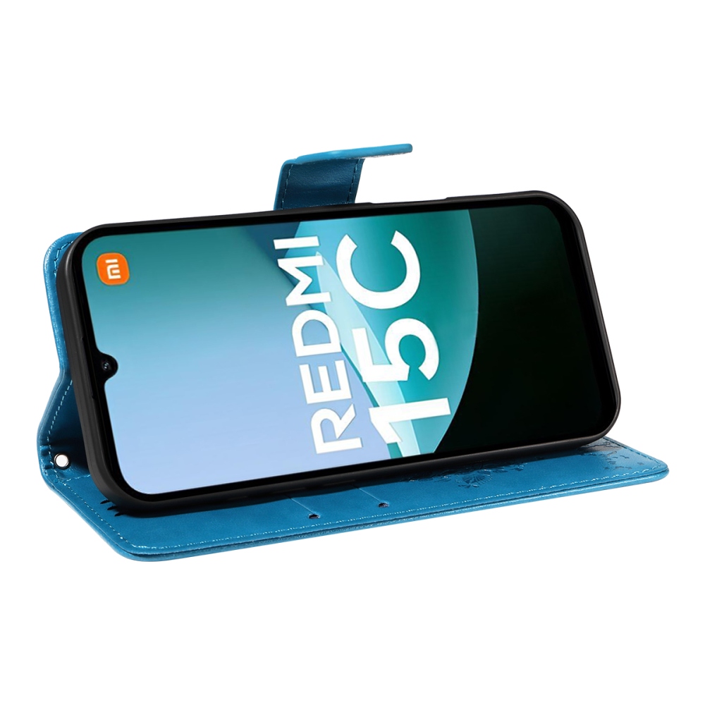 Trees knižkové púzdro na Xiaomi Redmi 15C 4G/5G (173mm) - modré