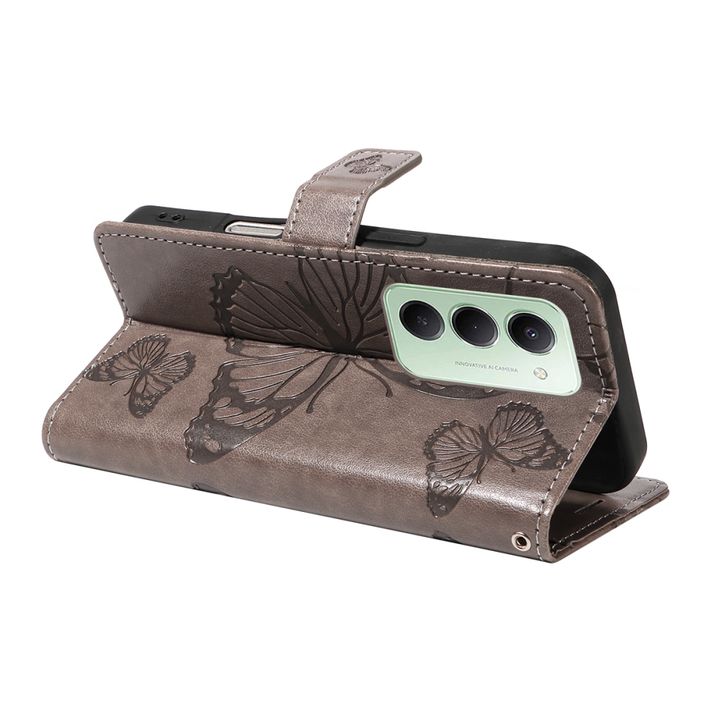 Big Butterfly knižkové púzdro na Xiaomi Redmi 15 4G (171mm) - šedé