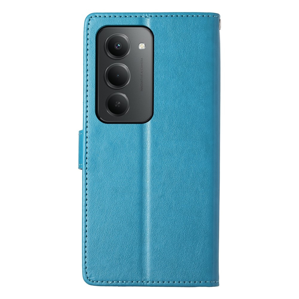 Flowery knižkové púzdro na Xiaomi Redmi 15 5G (169mm) - modré