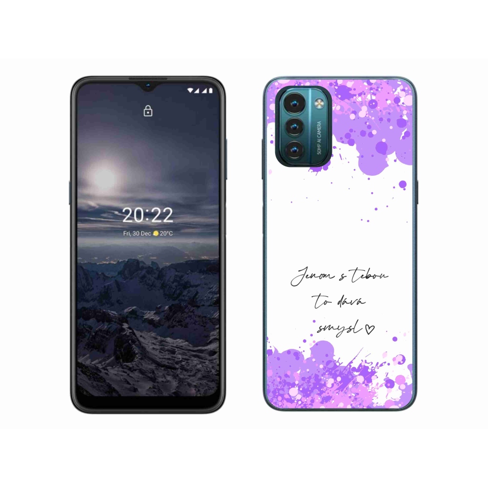 Gélový kryt mmCase na Nokia G11/G21 - zamilovaný text biele pozadie
