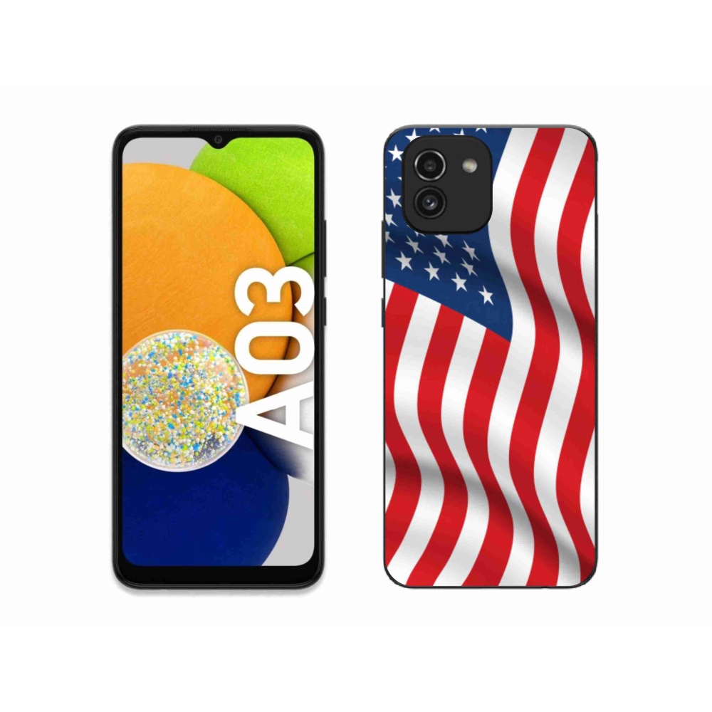 Gélový kryt mmCase na mobil Samsung Galaxy A03 - USA vlajka