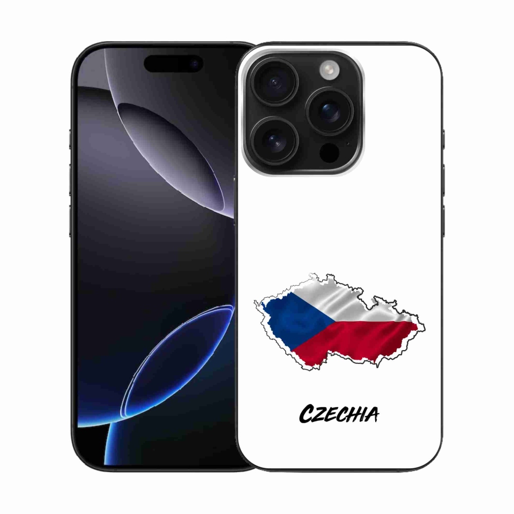 Gélový kryt mmCase na iPhone 16 Pro - Czechia biele pozadie