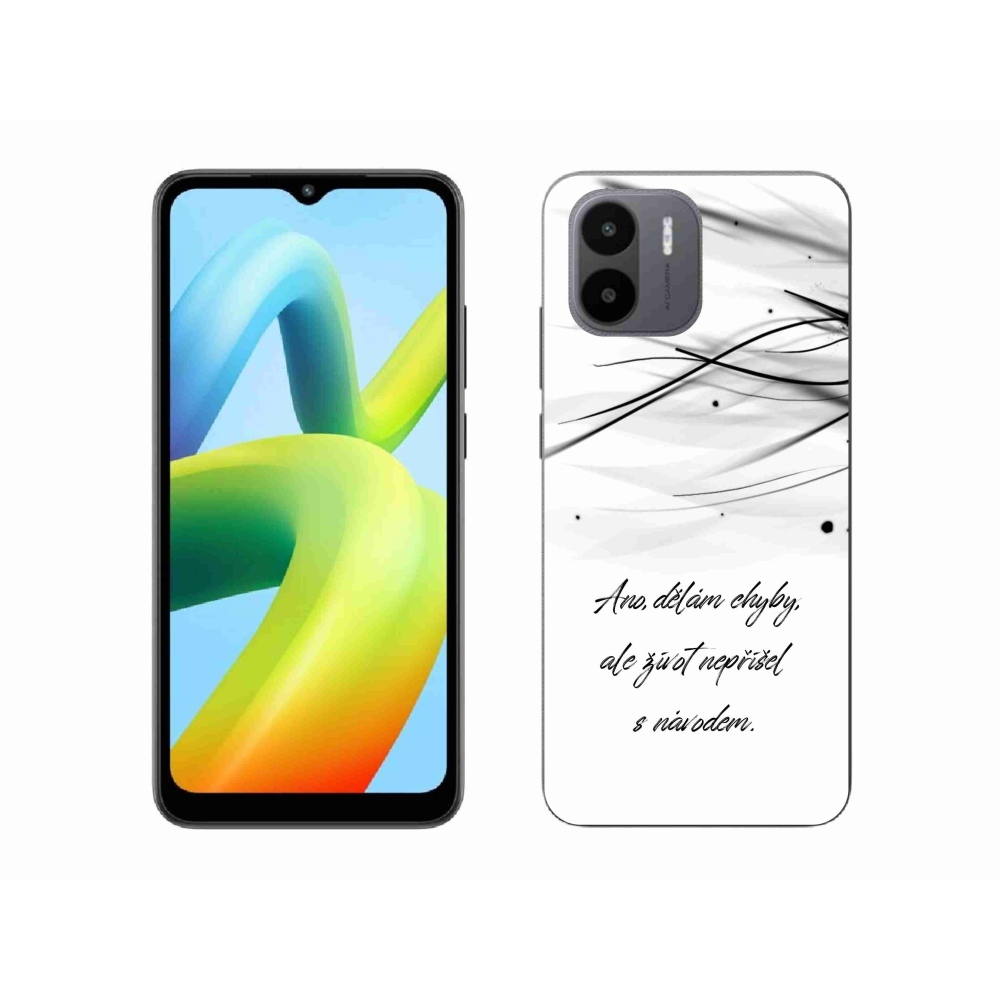Gélový kryt mmCase na Xiaomi Redmi A1 - citát biele pozadie