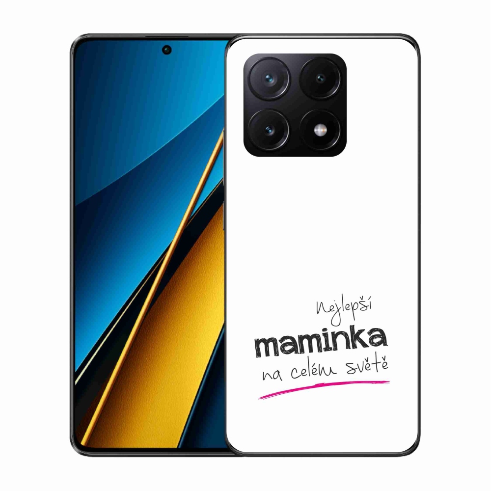 Gélový kryt mmCase na Xiaomi Poco X6 Pro 5G - najlepšia mamička 4 biele pozadie