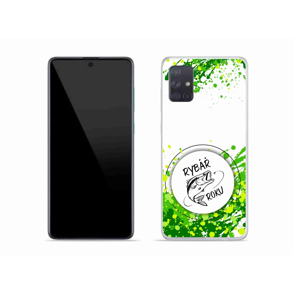 Gélový kryt mmCase na Samsung Galaxy A51 - rybár roka biele pozadie